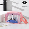 Waterproof Cosmetic Organizer Travel Bag with Wet-Dry Compartment