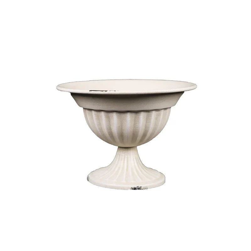 European Vintage Chalice Vase Made of Iron