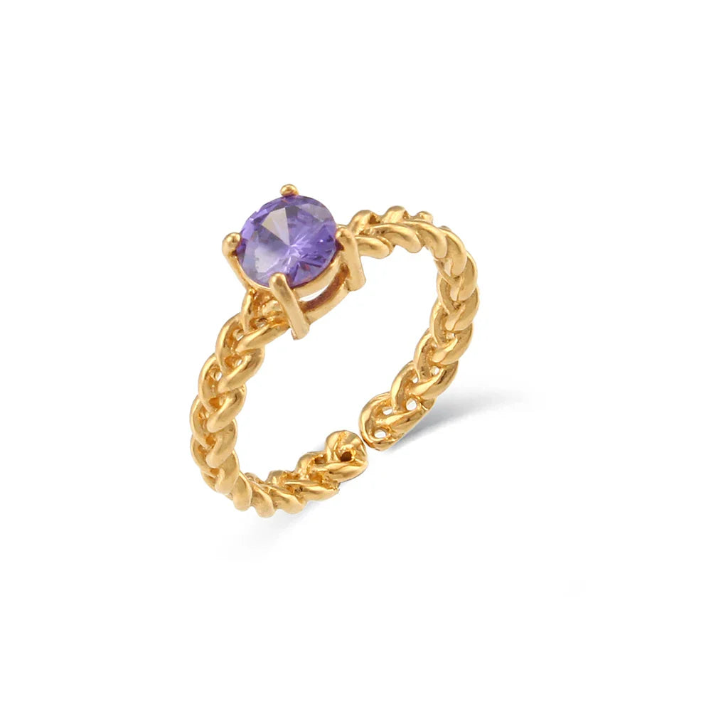 Classy Woven Band Diamond Ring