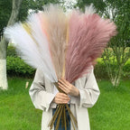 5 pieces 100 cm Artificial Pampas Grass Dried Flower Bouquet Wedding Party Decoration Home Room DIY Artificial Plants Decoration Supplies