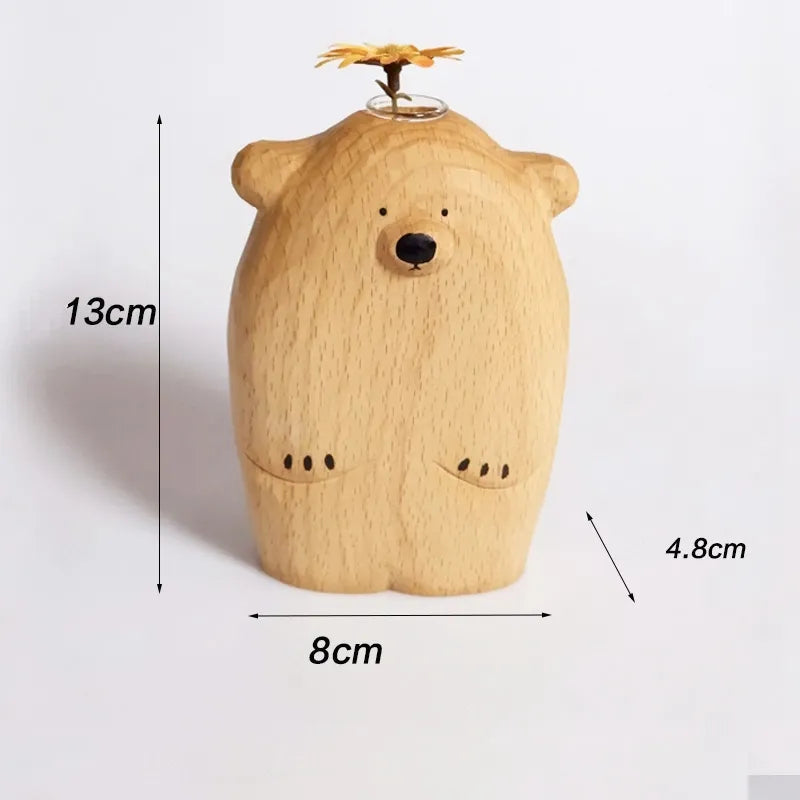 Cute little bear flower vase