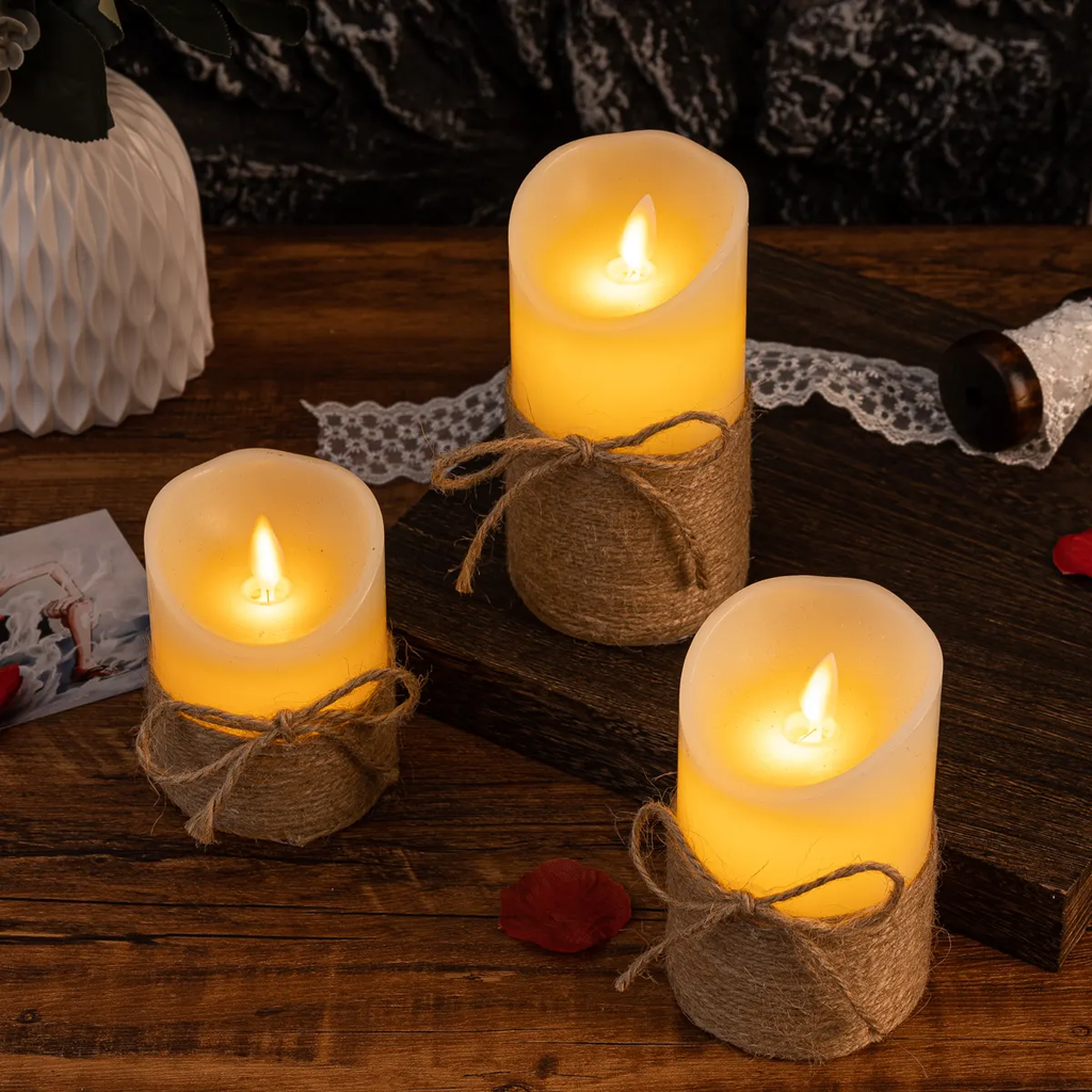 LED Candles LumiFlame | Flickering Real Wax Effect | Safe & Energy Saving | Various Sizes & Designs