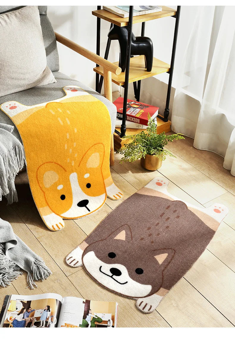 Cute Animal Non-Slip Mat – Pet Design for Kitchen, Bathroom and Hallway