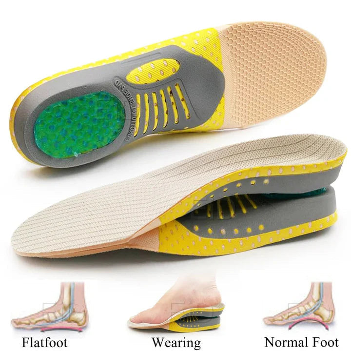 Orthopedic shoe insoles for flat feet