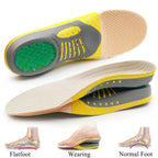 Orthopedic shoe insoles for flat feet