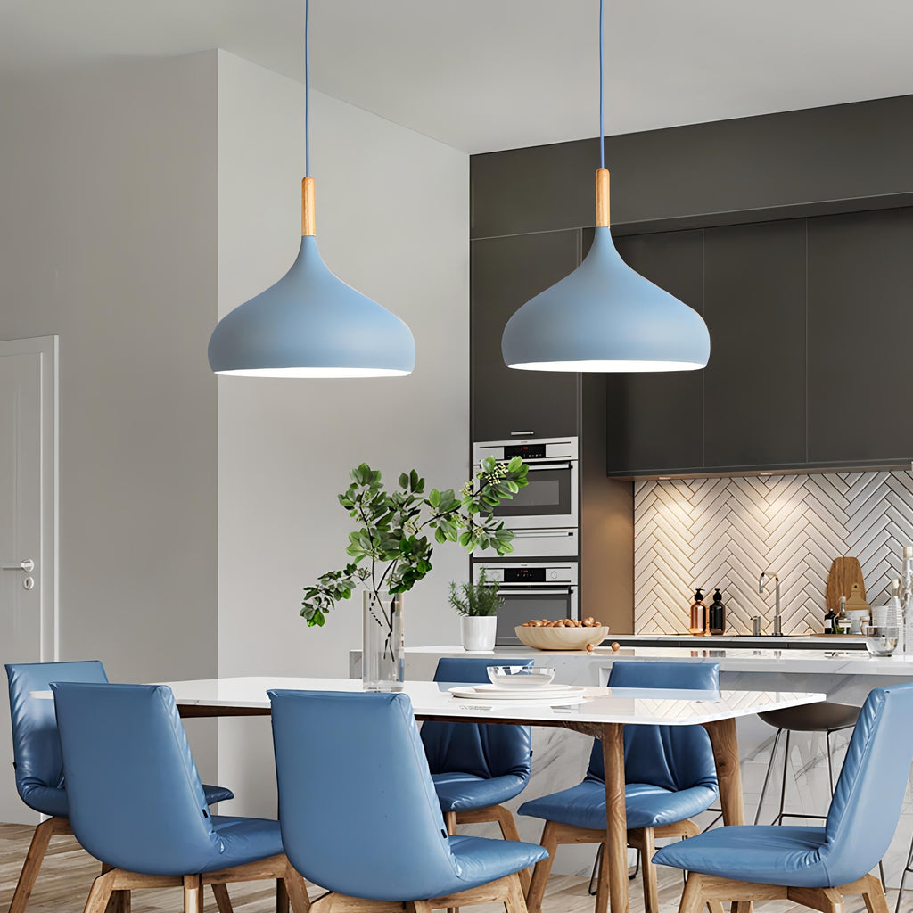 Talon - Modern Drop-Shaped Wooden Pendant Light Scandinavian Ceiling Light