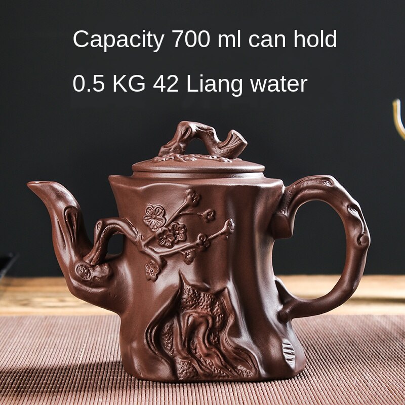 Large Capacity Household Handmade Purple Sand Teapot Chinese Tea Set Yixing Zisha Zhu Clay Ball Filter Bubble Teapot Moon Pot