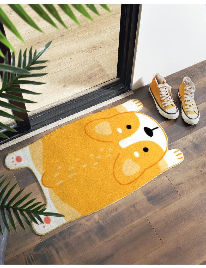 Cute Animal Non-Slip Mat – Pet Design for Kitchen, Bathroom and Hallway