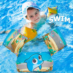 Kids Swim Arm Float and Safety Vest with Buoyancy Support