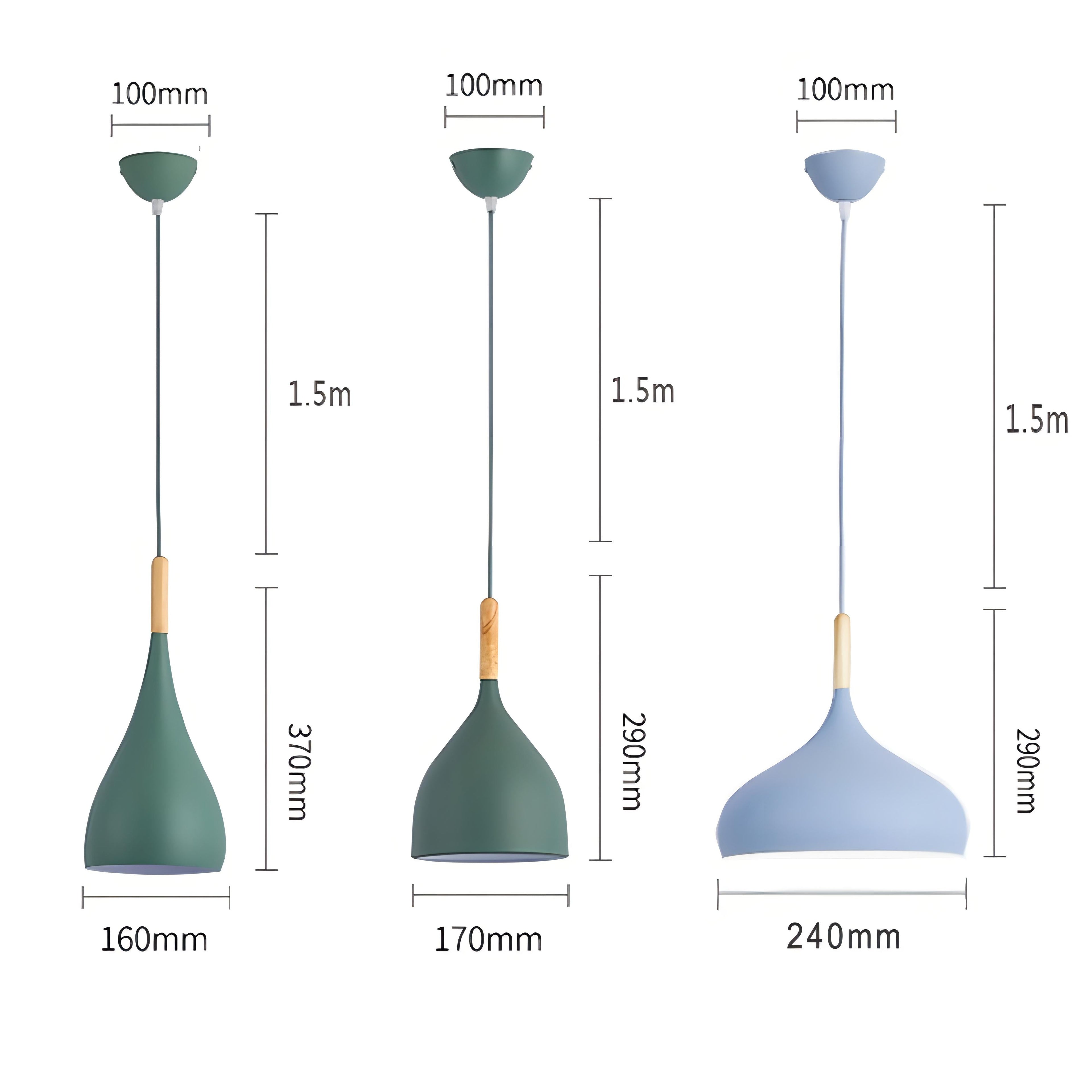 Talon - Modern Drop-Shaped Wooden Pendant Light Scandinavian Ceiling Light
