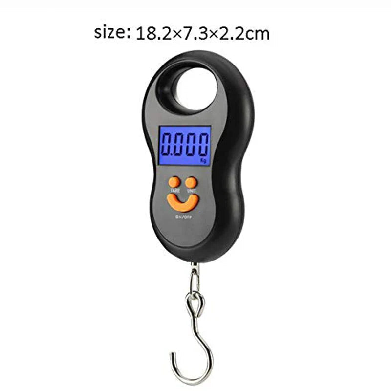 Wiegonix Digital Hanging Scale 50kg | Precise & Compact | LCD Display with Backlight | Travel & Fishing Scale