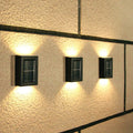 Solar-powered terrace wall light