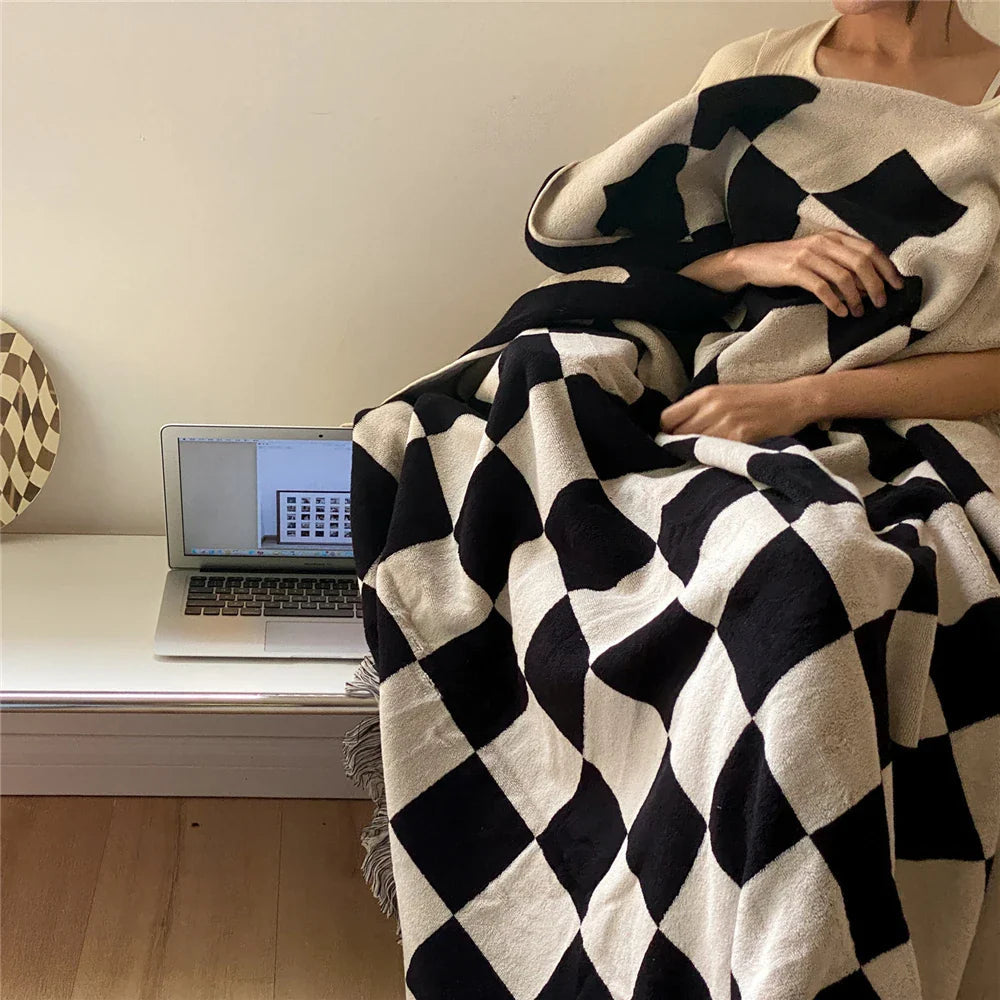 Checkered Single Layer Blanket