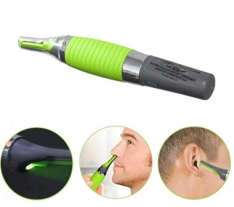 Precise nose & ear trimmer with LED light for gentle hair removal