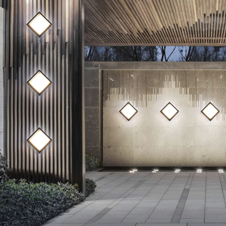 Elegant outdoor wall lamp with motion sensor