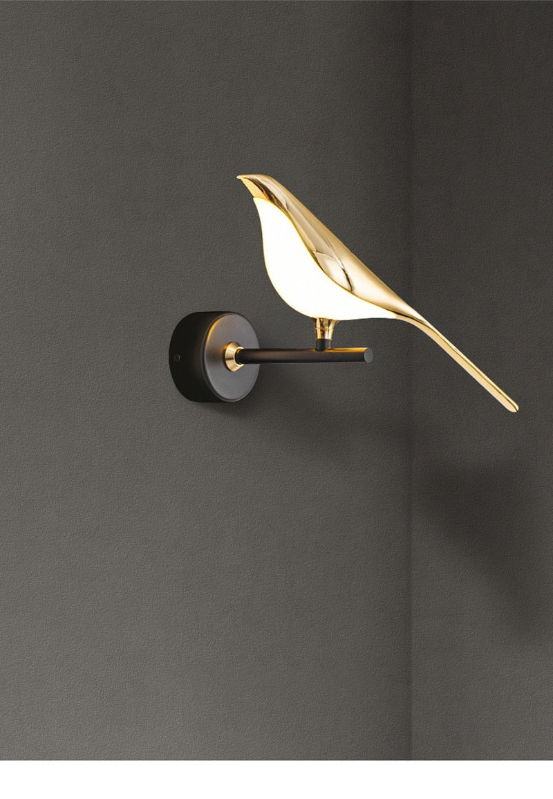 Gold Birds Wall Light