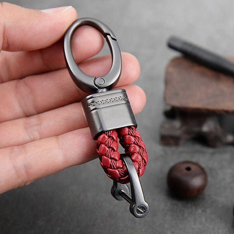 Braided loop keychain for car keys