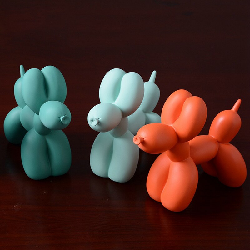 BalloonDog Lively Dog Sculpture | Pop-Art Decoration | Modern Home Decor | Handmade Statue