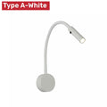 Modern Flexible LED Reading Wall Lamp with Switch for Bedroom and Study - 1W/3W