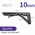 2-piece set collapsible shelf brackets, heavy-duty, made of stainless steel for tables, motorhomes and space-saving