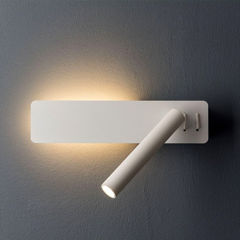Rotatable LED reading wall lamp for the bed