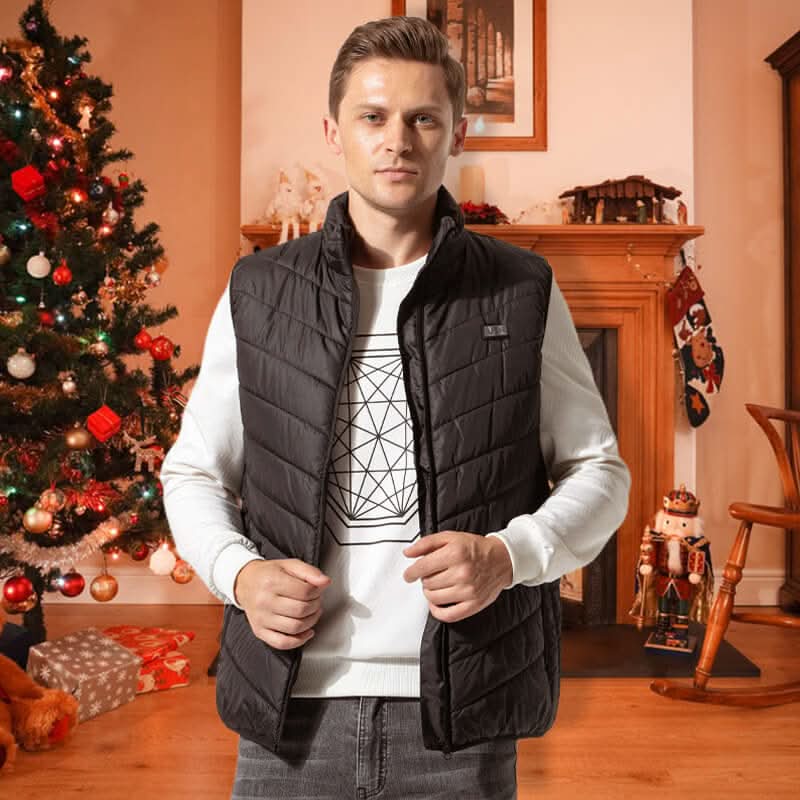 Heated vest with 13 heating zones for cold days