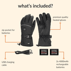 Heated Gloves | Water-Repellent, Touchscreen-Compatible & Ideal for Outdoor Winter Activities