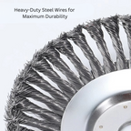 Heavy-Duty 6 and 8 Inch Steel Wire Rotary Brush Cutter Head for String Trimmers