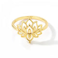 Dainty Lotus Flower Outline Ring