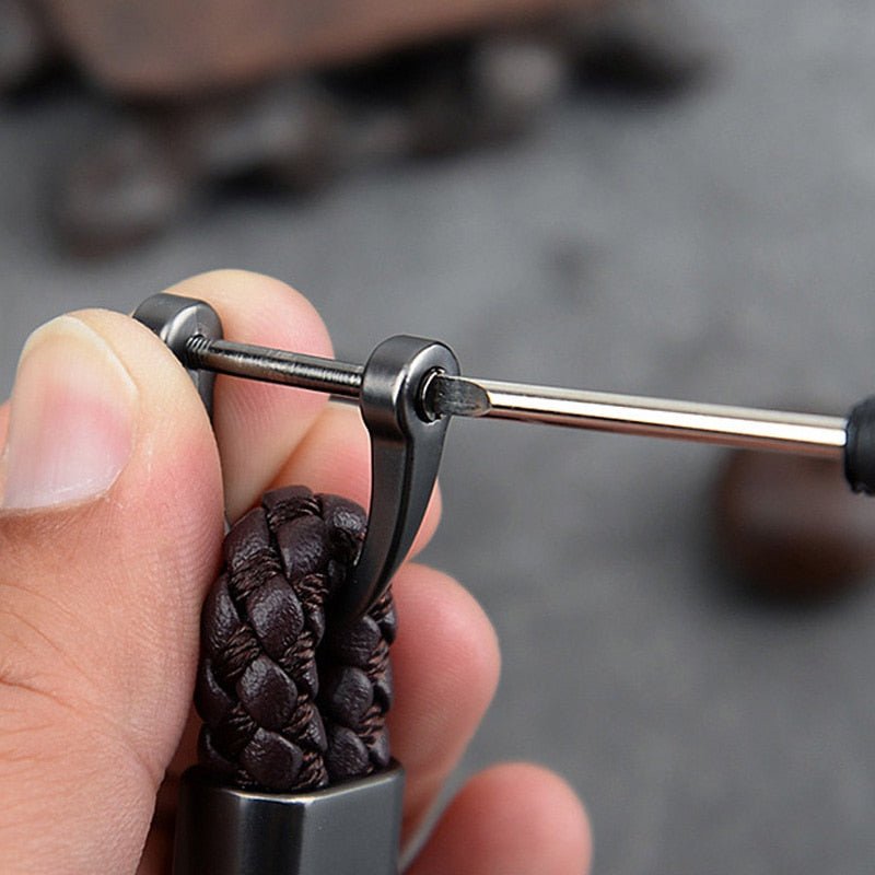 Braided loop keychain for car keys