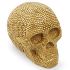 BUF Large Silver/Gold Skull Statue Resin Craft Decorative Ornaments Halloween Decoration Sculpture Home Decor Figures
