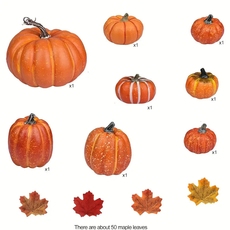 Autumn Pumpkin Set | Artificial Decoration for Halloween
