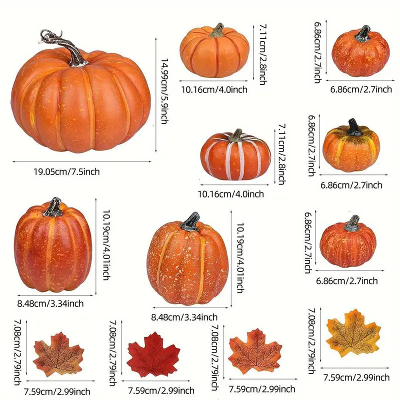 Autumn Pumpkin Set | Artificial Decoration for Halloween