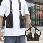 Men's Anti-Theft Shoulder Bag with Multiple Compartments