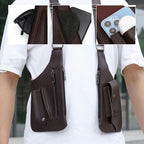 Men's Anti-Theft Shoulder Bag with Multiple Compartments