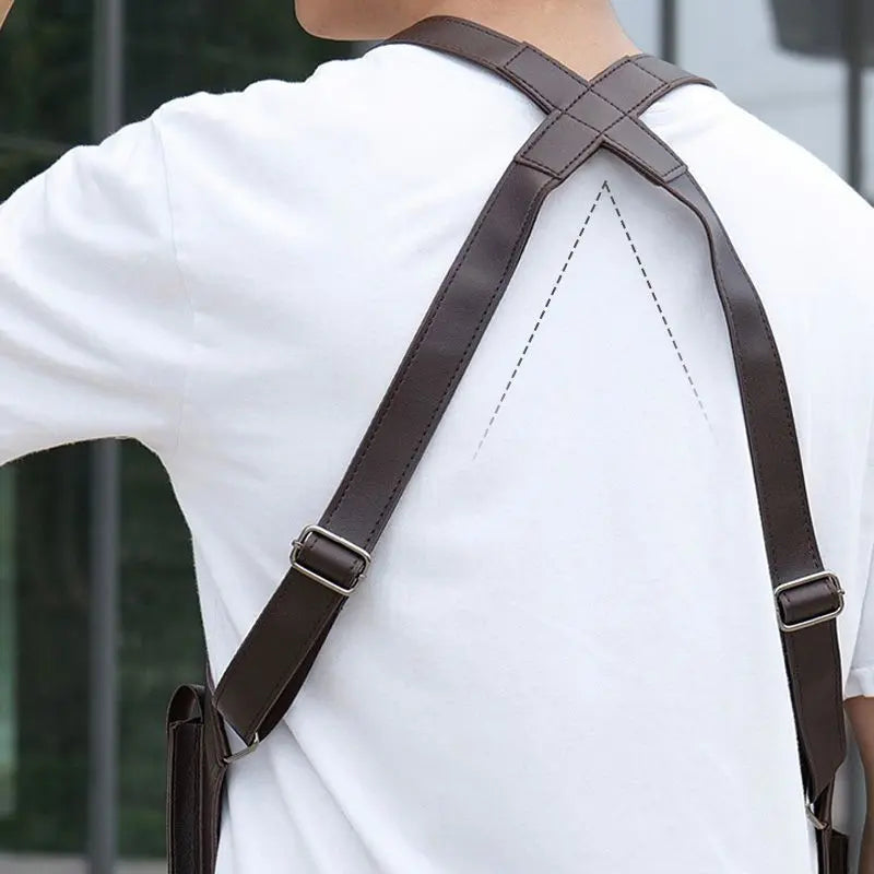 Men's Anti-Theft Shoulder Bag with Multiple Compartments