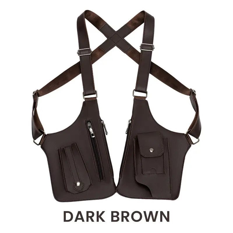 Men's Anti-Theft Shoulder Bag with Multiple Compartments