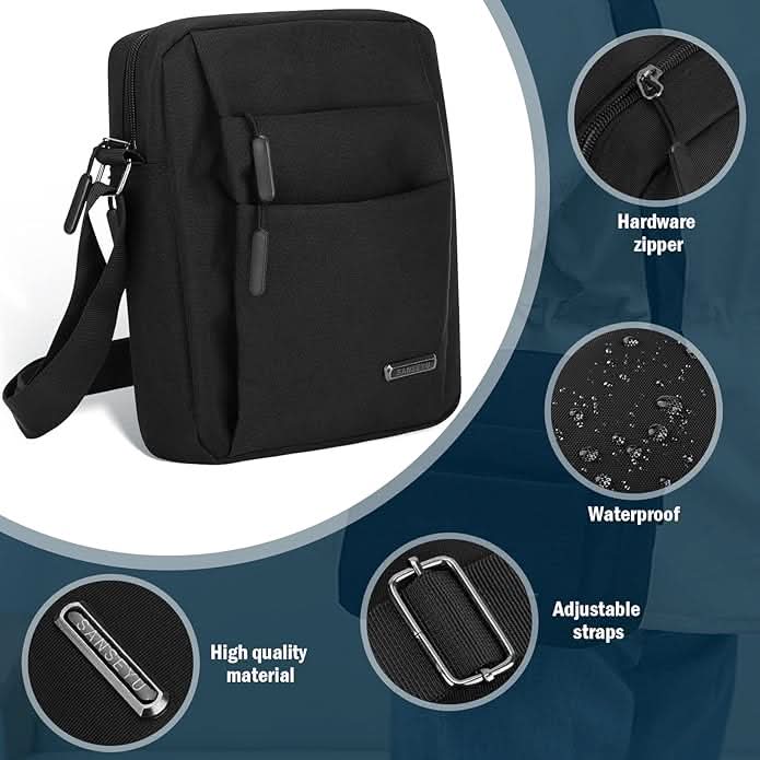 Men's Shoulder Bag with Anti-Theft Design