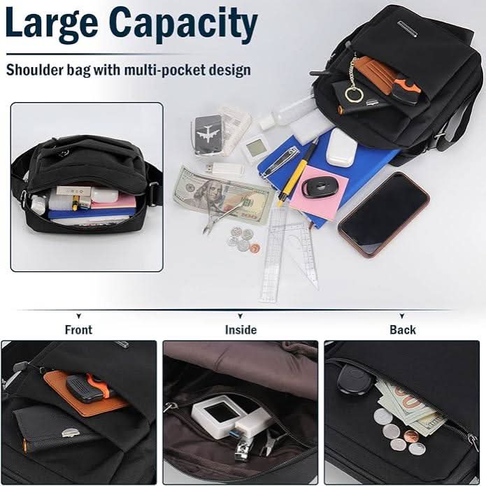 Men's Shoulder Bag with Anti-Theft Design