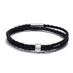 Men's braided bracelet with personalized name beads