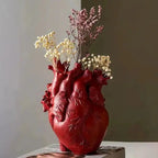 Heart-shaped Art Vase – Creative Vessel in Anatomical Design Made of Resin
