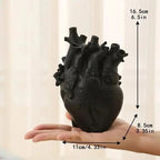 Heart-shaped Art Vase – Creative Vessel in Anatomical Design Made of Resin