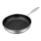 Stainless Steel Pan with Non-Stick & Hexa-Design