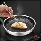Stainless Steel Pan with Non-Stick & Hexa-Design