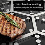 Stainless Steel Pan with Non-Stick & Hexa-Design
