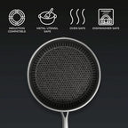 Stainless Steel Pan with Non-Stick & Hexa-Design