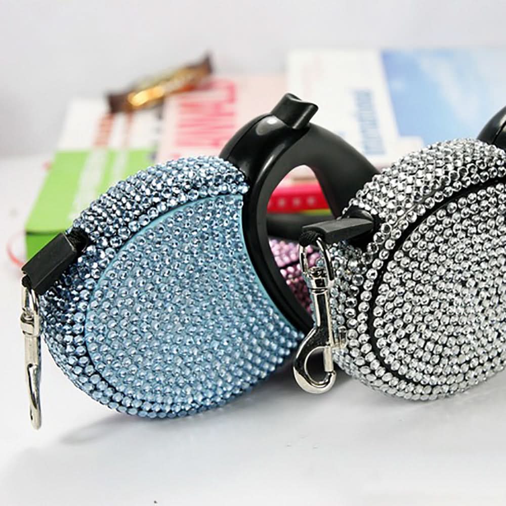 Luxury Retractable Leash with Rhinestones for Small Dogs & Cats