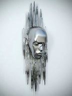 Metal Figure Statues Styles Abstract Canvas Painting Couples Wall Art Love Sculpture Poster Print Home Decor Living Room Gifts