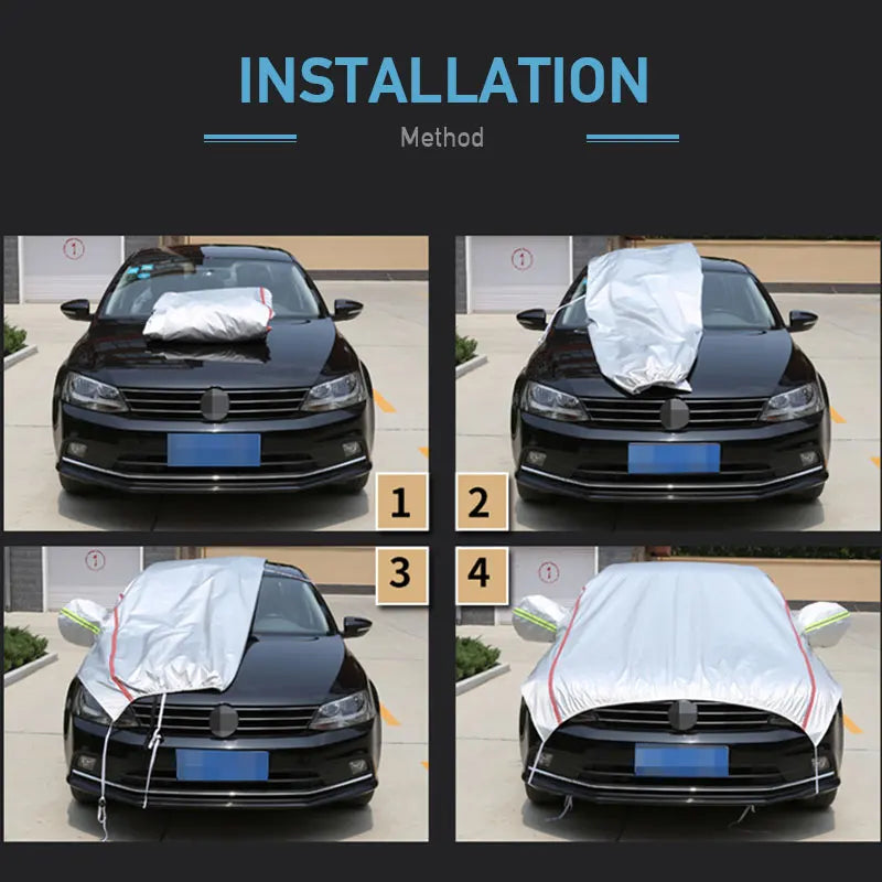 AutoVioro Waterproof Car Cover | UV & Heat Protection | Windproof & Theft-Resistant | Nano-Oxford Fabric