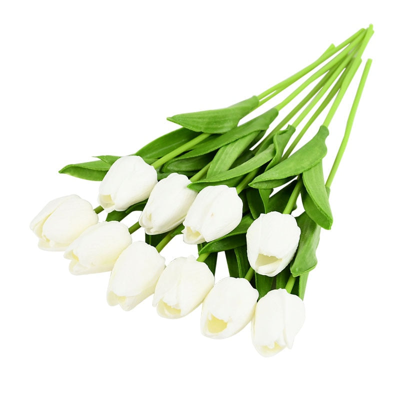 Artificial Flower Bouquet with Tulips, Decoration (10 Pieces)